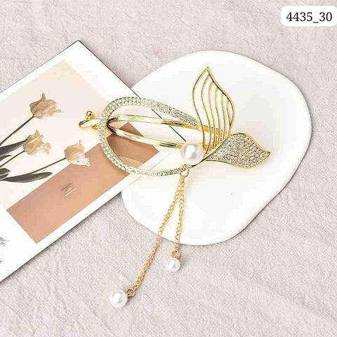 Impression Pearl Leaf Design Hair Clip (Pack of 12)