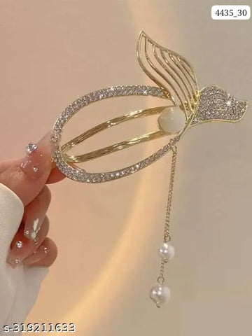 Impression Pearl Leaf Design Hair Clip (Pack of 12)
