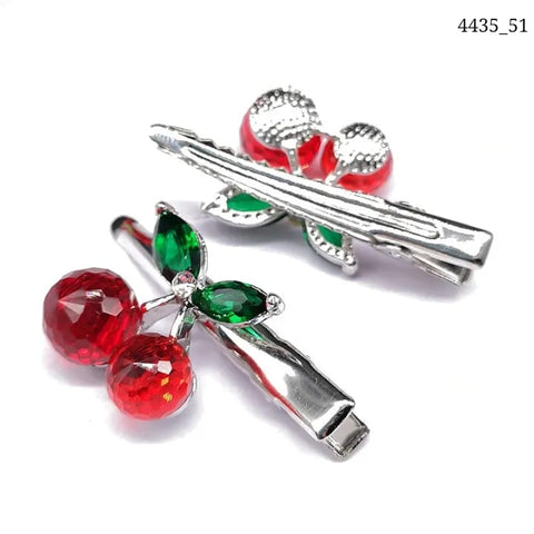 Impression Crystal Cherry Hair Clip and Pin (Pack of 12)