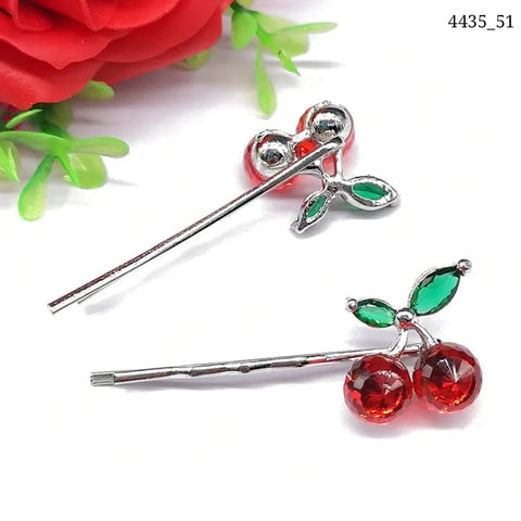 Impression Crystal Cherry Hair Clip and Pin (Pack of 12)