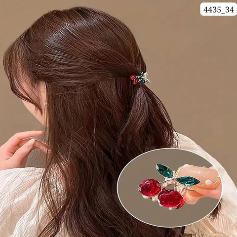 Impression Metal Cherry Design Hair Clips (Pack of 12)