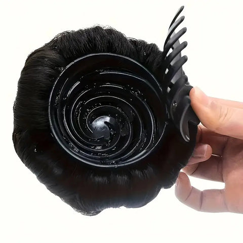 Impression Synthetic Hair/Juda Bun Stone Black Color (Pack of 12)