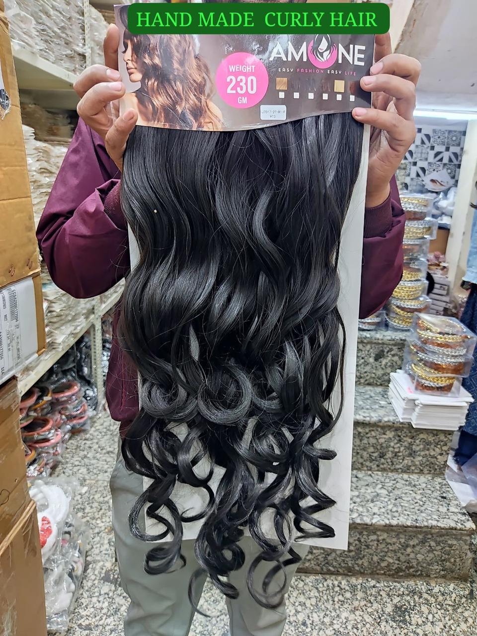 Amone Women's Synthetic Handmade Curly Hair Extension (Pack of 12)