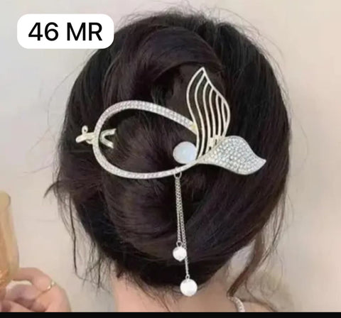 Impression Pearl Leaf Design Hair Clip (Pack of 12)