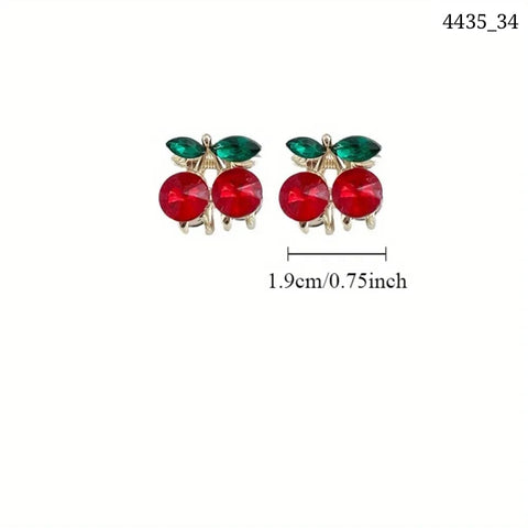 Impression Metal Cherry Design Hair Clips (Pack of 12)