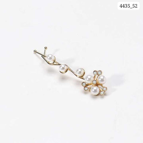 Impression Pearl Beads Hairpins Golden Metal (Pack of 12)