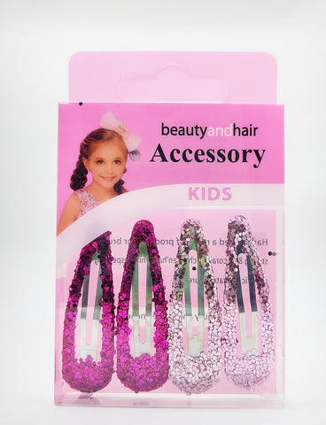 Impression 8 Pcs Small Multicolored Glitter Hair Clips – Stylish Barrettes & Side Pins for Baby Girls & Girls ( Pack Of 12 )
