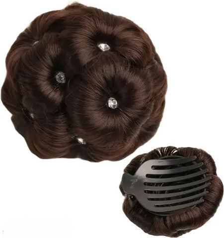 Impression Synthetic Hair/Juda Stone Bun Brown Color(Pack of 12)