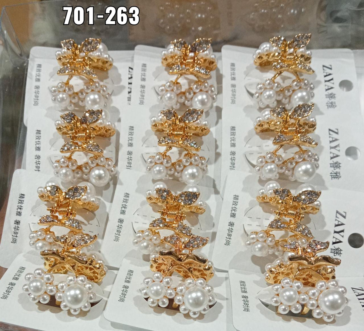 701-263 ZAYA/SEOUL STYEL CLUTCHER| 12-PCS BOX PACKING| (37/- RS PER PCS)